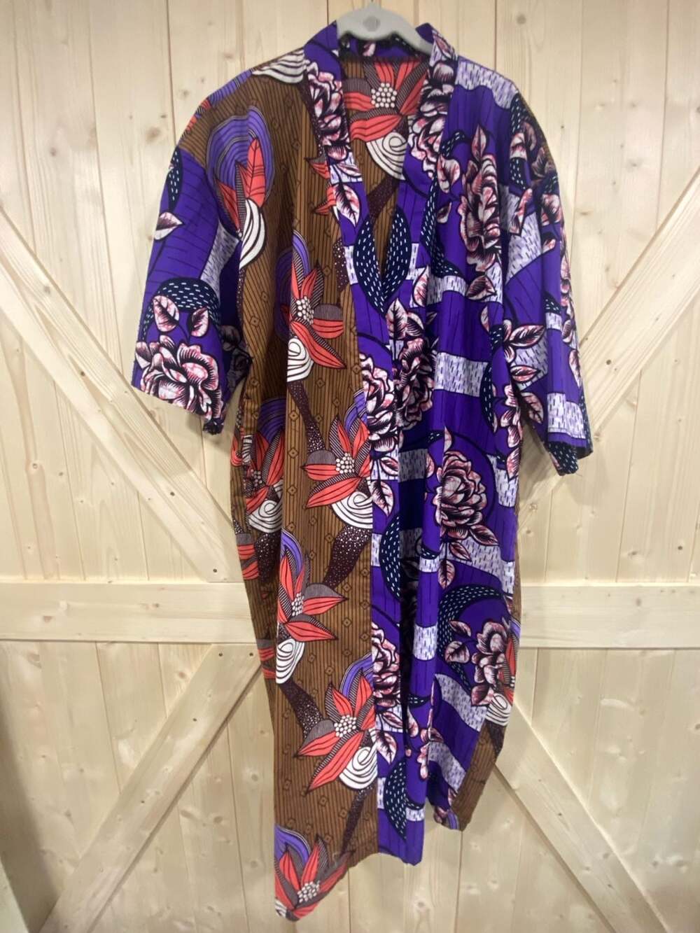 African Print Ankara Floral Pattern Kimono one size